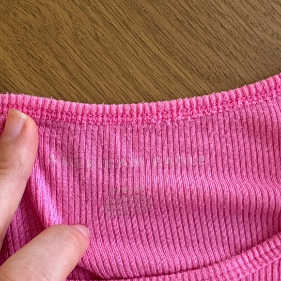 Pink Ribbed Crop Top - Picture 2 of 2